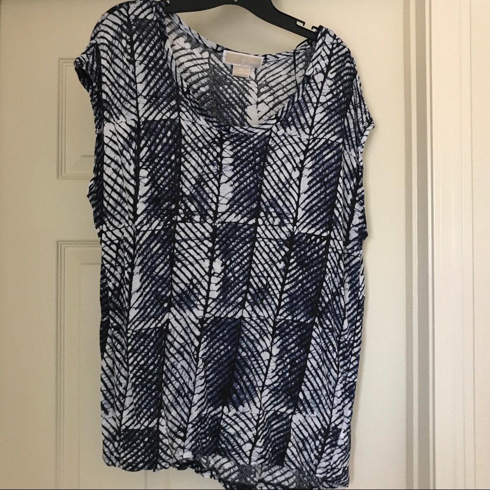 Michael Kors plus size patterned shirt OX