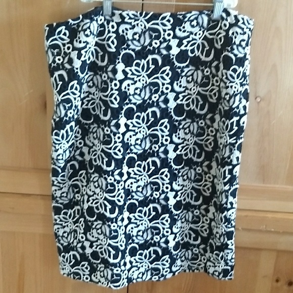 Talbots Dresses & Skirts - Pencil skirt with crochet overlay