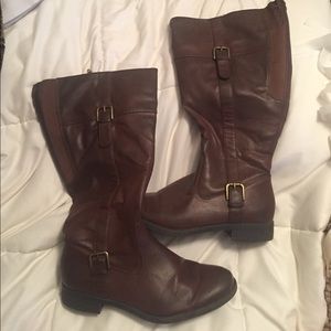 Brown Riding Boots Size 10W