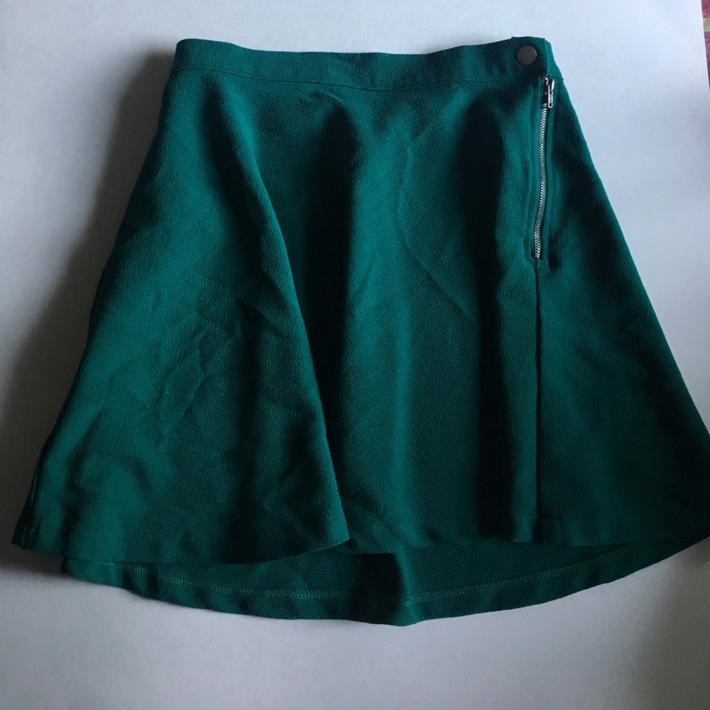 Green skater skirt