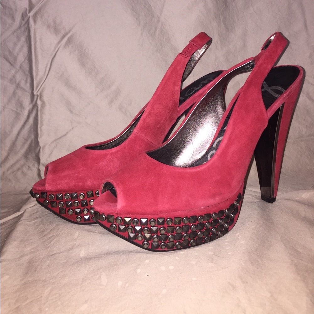 Sam Edelman "Yesenia" Suede Platform Heels