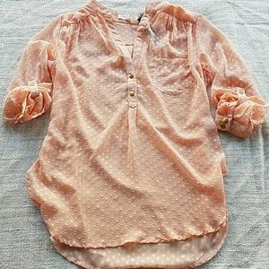 NWT Lumiere Blush Blouse
