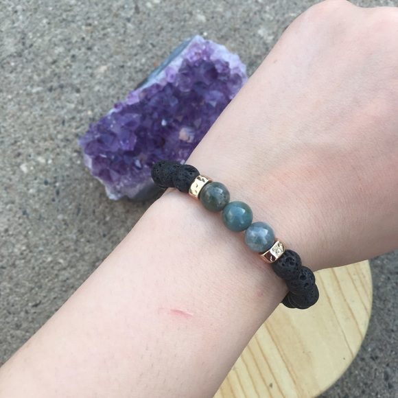 Handmade Indian Agate bracelet - Picture 2 of 4