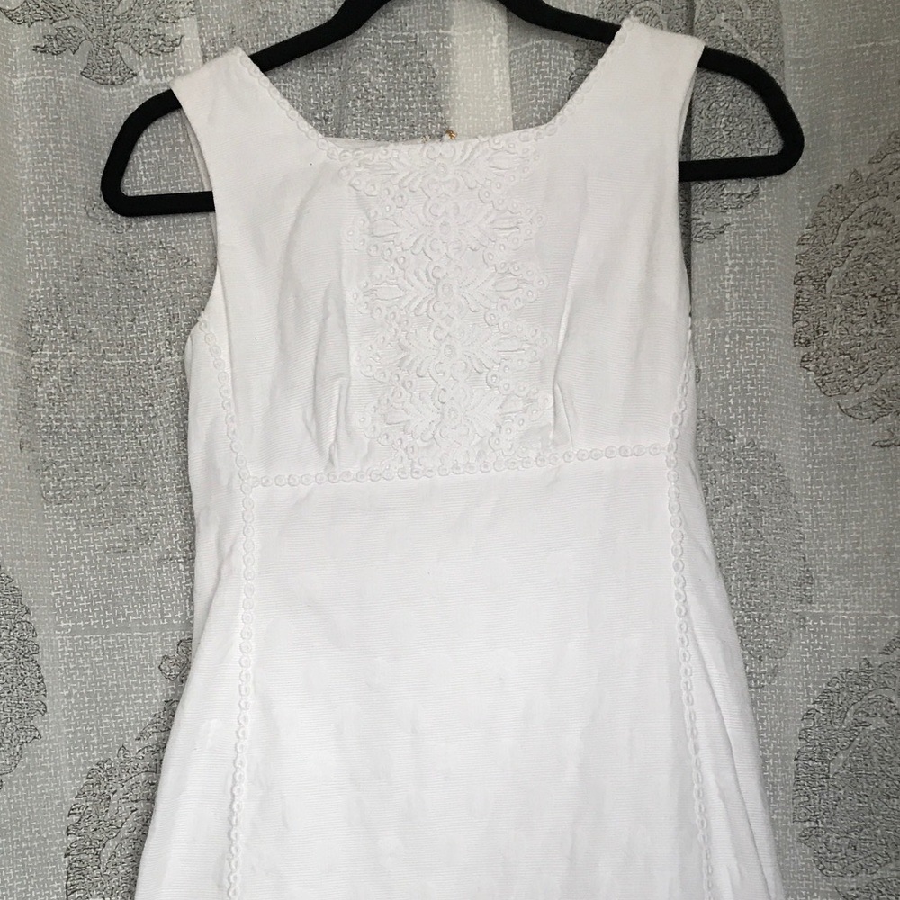 Lilly Pulitzer White Embroidered Shift Dress