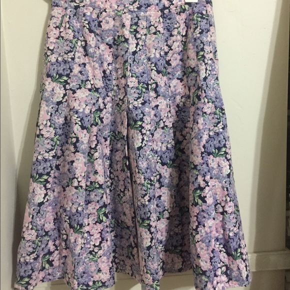 Vintage Floral cotton skirt - Picture 3 of 4