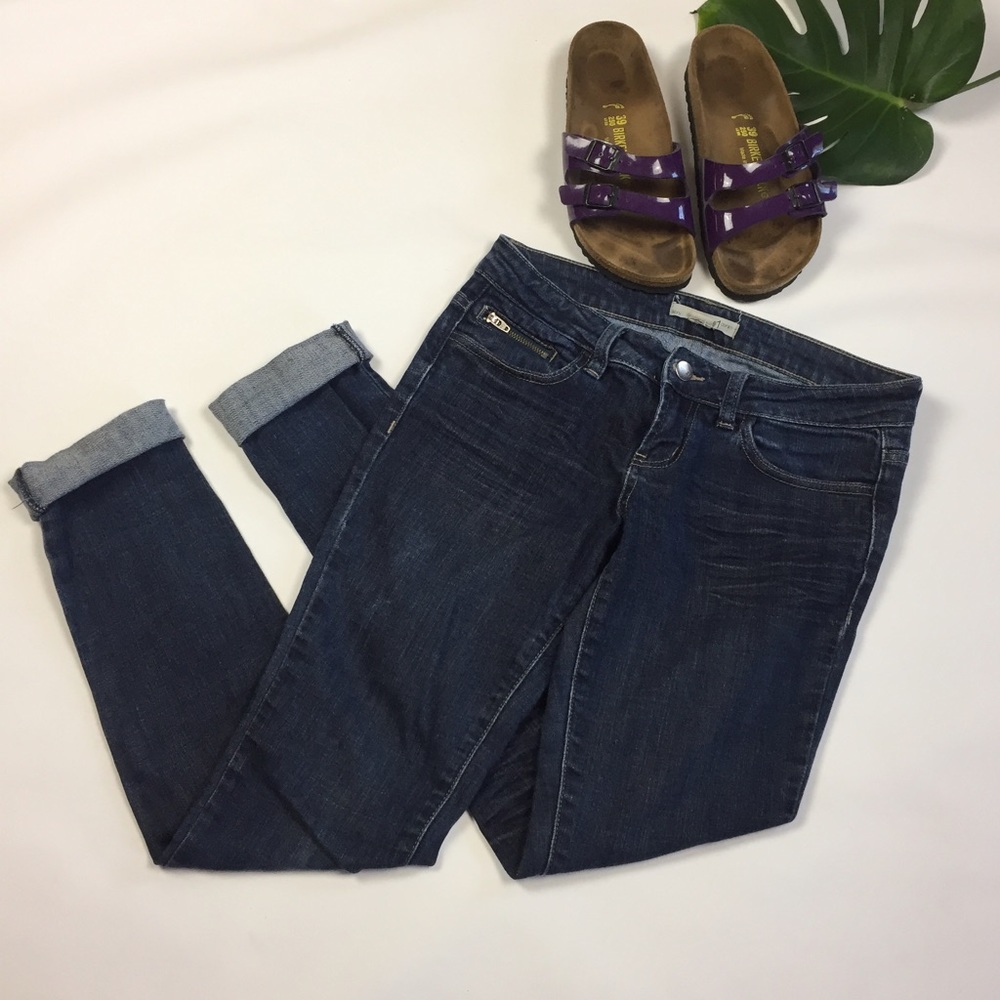 Skinny jeans  💥 SZ 26 dark wash rolled look