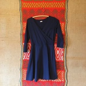 Navy Hollister Skater / Wrap Dress, Size Medium