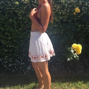 Fun summer white skirt with orange detailing