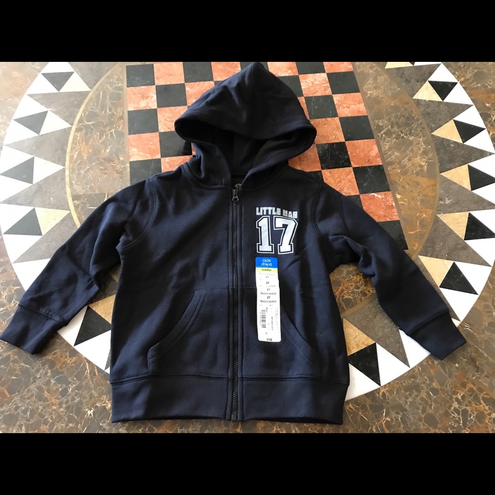 BN Okie Dokie fleece Jacket 2T black little man
