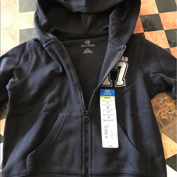 BN Okie Dokie fleece Jacket 2T black little man - Picture 2 of 4