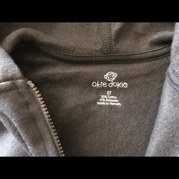 BN Okie Dokie fleece Jacket 2T black little man - Picture 3 of 4