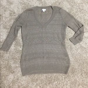 New York & Company Brown Thin Sweater X-SMALL
