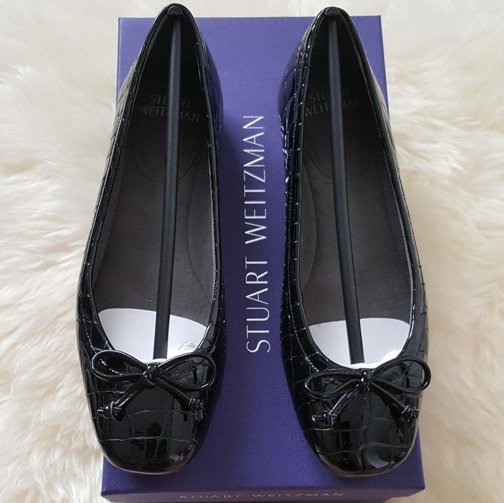 Stuart Weitzman patent leather ballerina flats