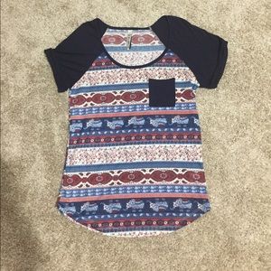 RnB Geometric Print Shirt SMALL Elephants