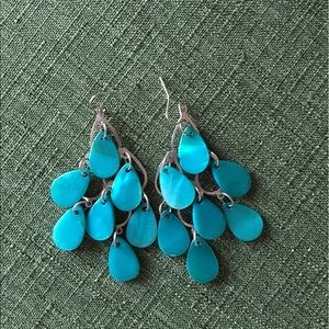 Blue drop earrings