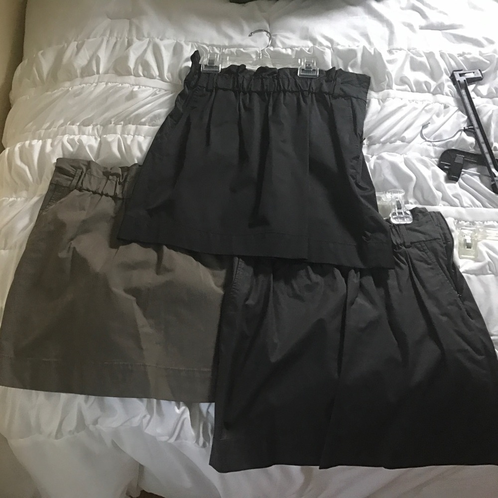 Olive, Charcoal, & Black skirts- 3 skirts for $60!
