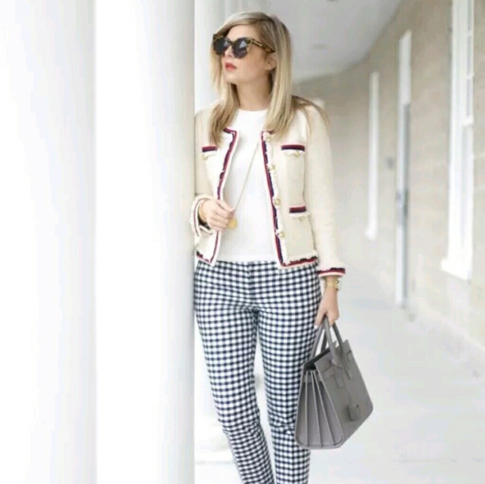 24W PLUS Gingham Ankle Crop Victoria Beckham - Picture 2 of 8