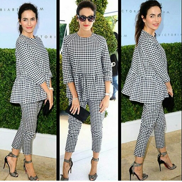 24W PLUS Gingham Ankle Crop Victoria Beckham - Picture 4 of 8