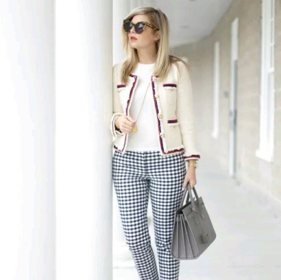 24W PLUS Gingham Ankle Crop Victoria Beckham - Picture 2 of 8