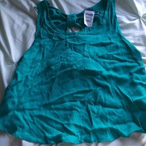 Teal open-back tank