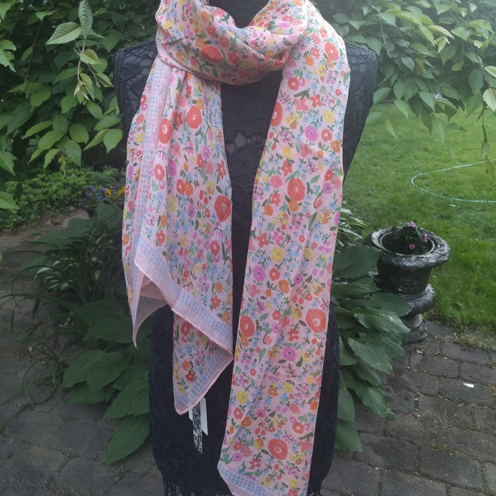 Summer Floral Boho Scarf
