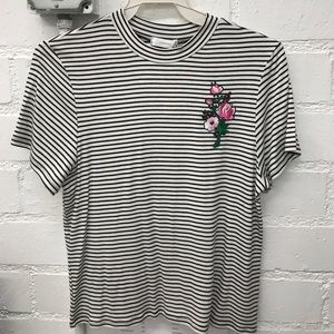 Floral stripe top
