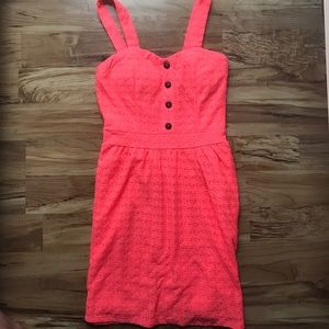 Coral lace dress