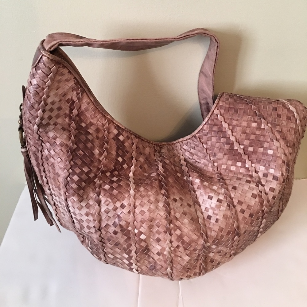 Hobo woven leather purse