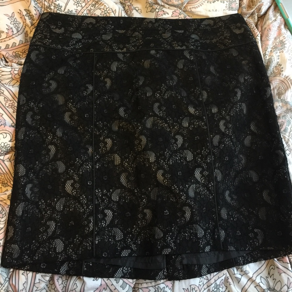Black Lace Pencil Skirt