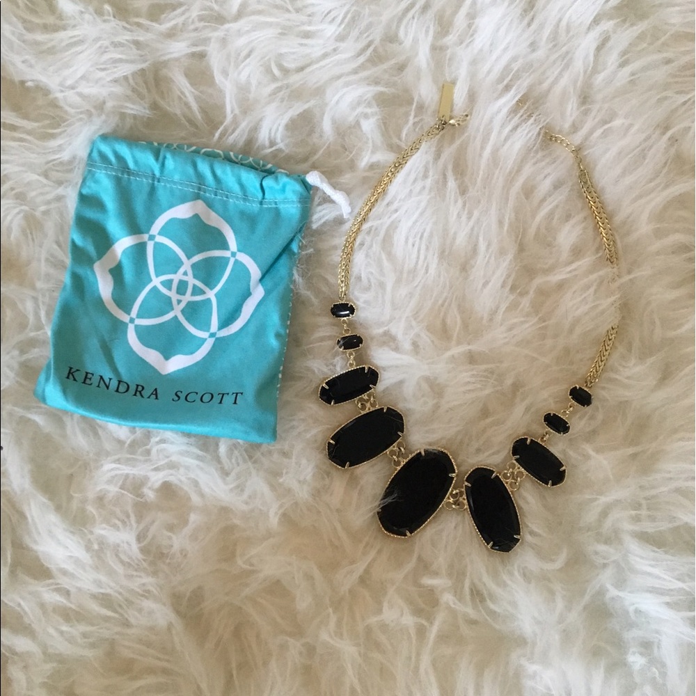 Large Kendra Scott black bib necklace