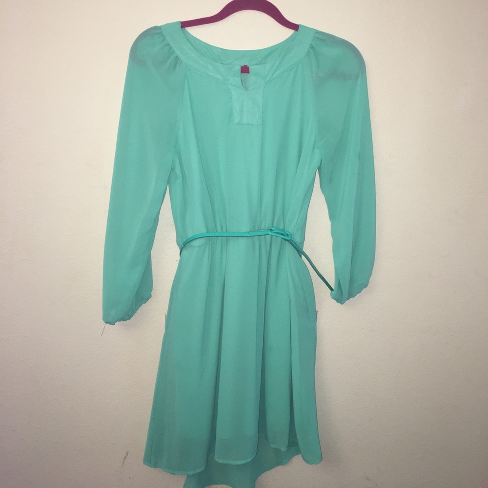 Cute Girls Blue Dress With Blue Belt 👗👗👗