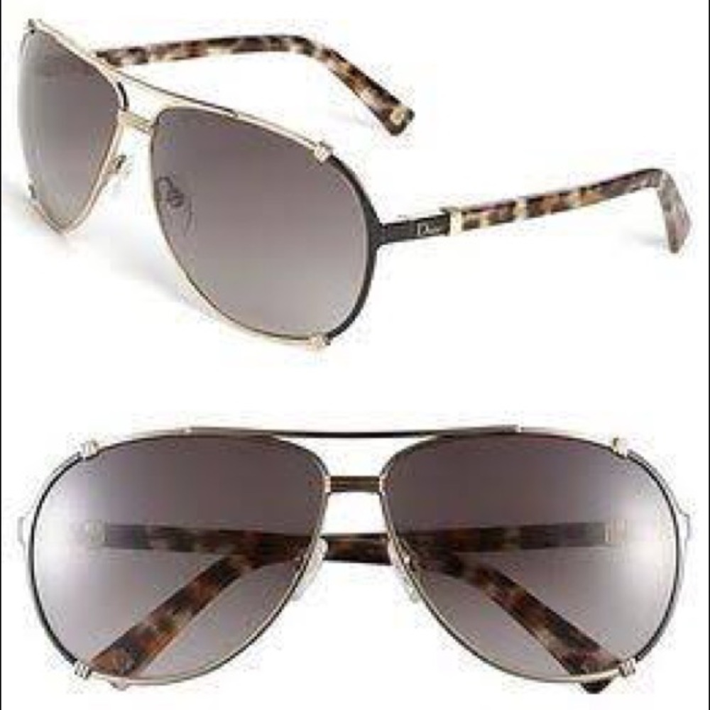 Christian Dior Chicago Metal Aviator Sunglasses