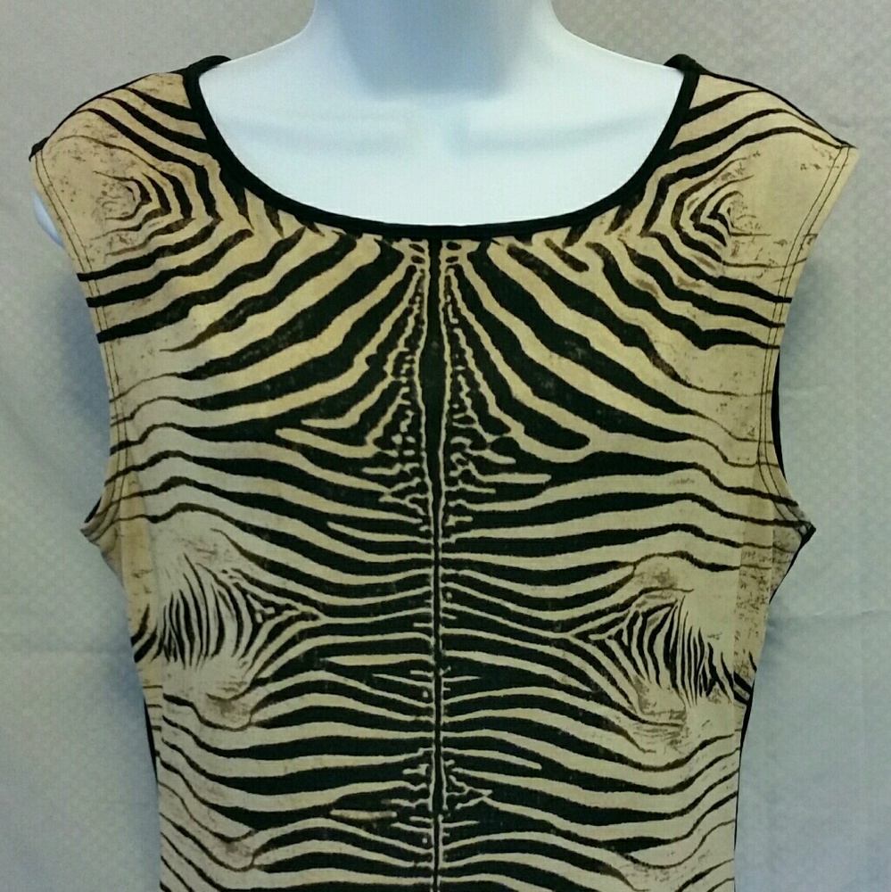 Zebra - Print Sleeveless Shell