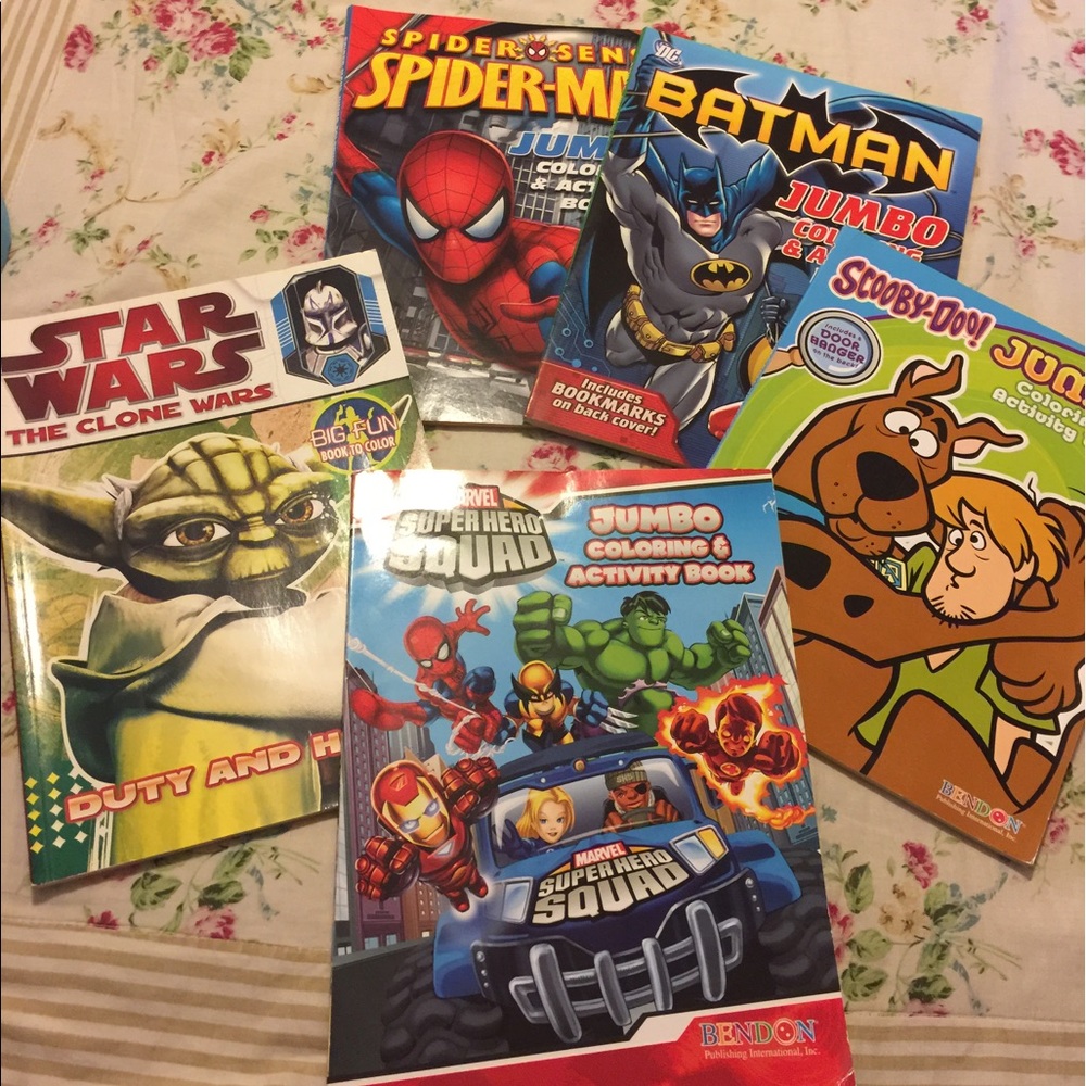 Super heroes coloring books 2009 to 2011 editions