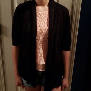 Black Waist Length Shrug