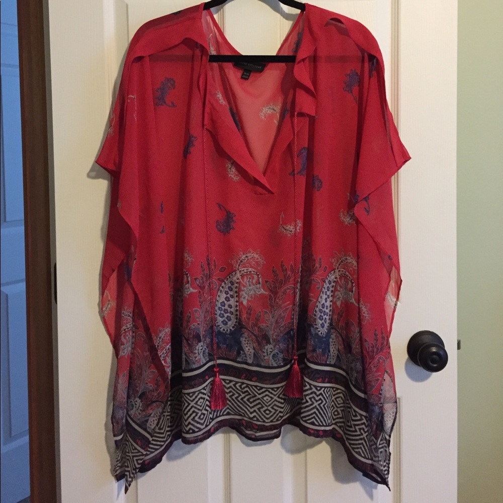 Translucent tunic top