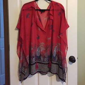 Translucent tunic top