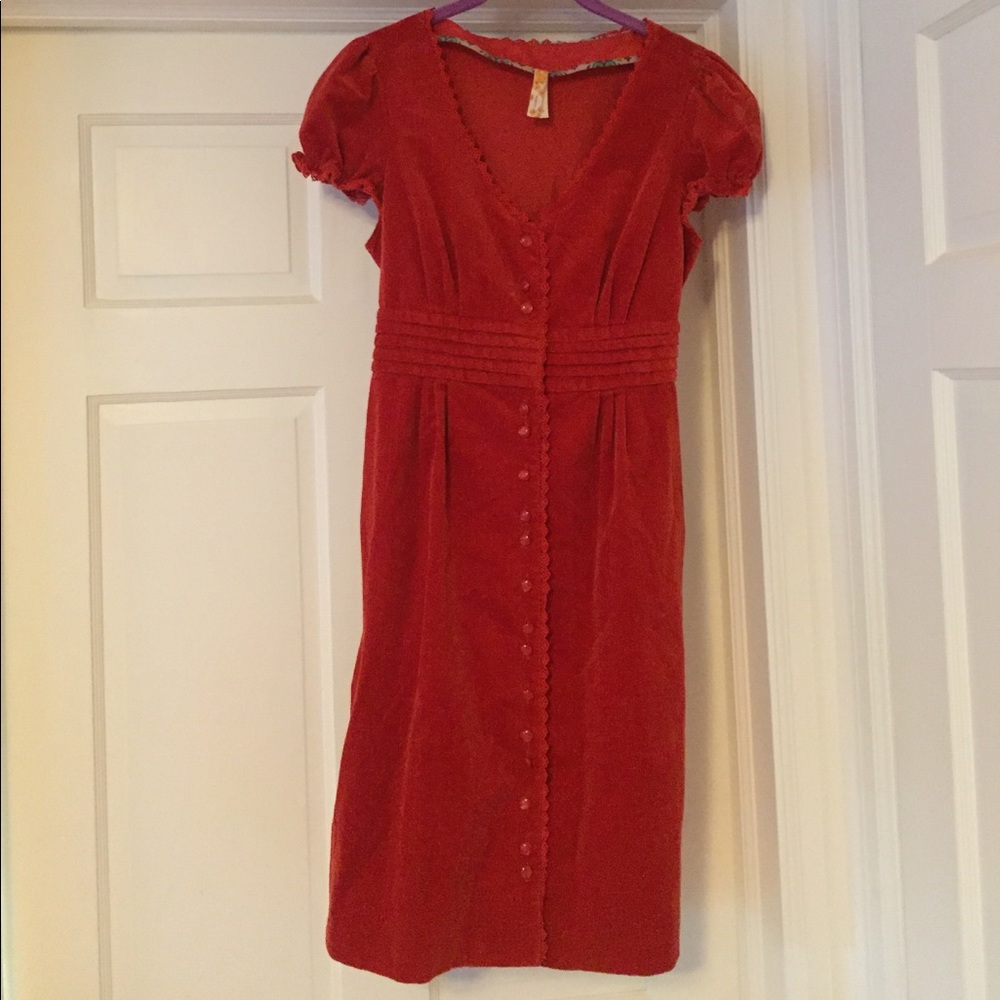 Anthropologie Maeve Orange Dress