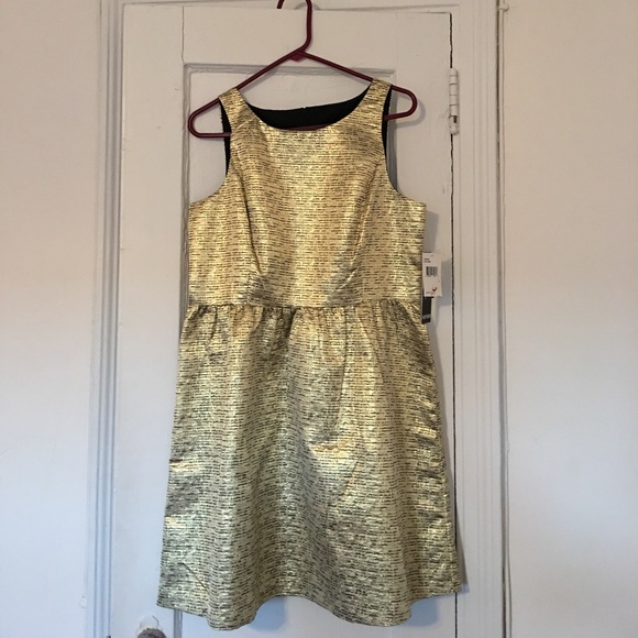 Y2K Kenzie Gold Cocktail Dress Size L - Picture 1 of 6