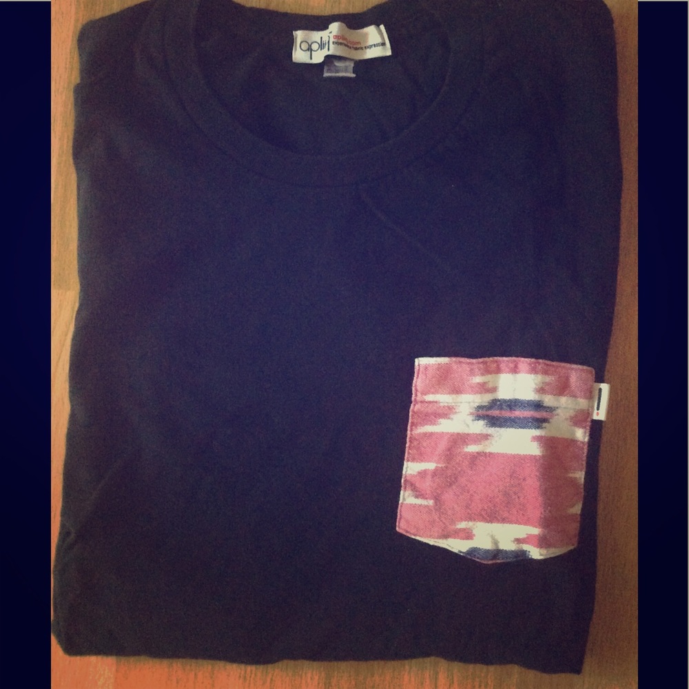 Black T-Shirt w/ front left side pocket