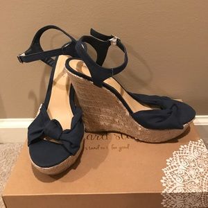 Navy Blue Wedges