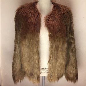 Forever 21 brown faux fur coat *NEW WITH TAGS*