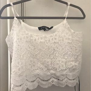 White Crotchet top