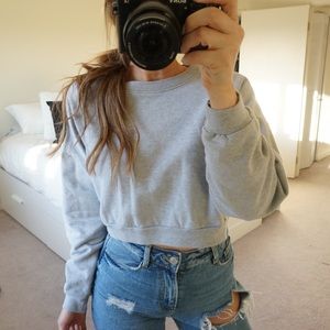 American Apparel Tops - American Apparel Grey Crew Neck Cropped Sweatshirt American Apparel Tops - American Apparel Grey Crew Neck Cropped Sweatshirt