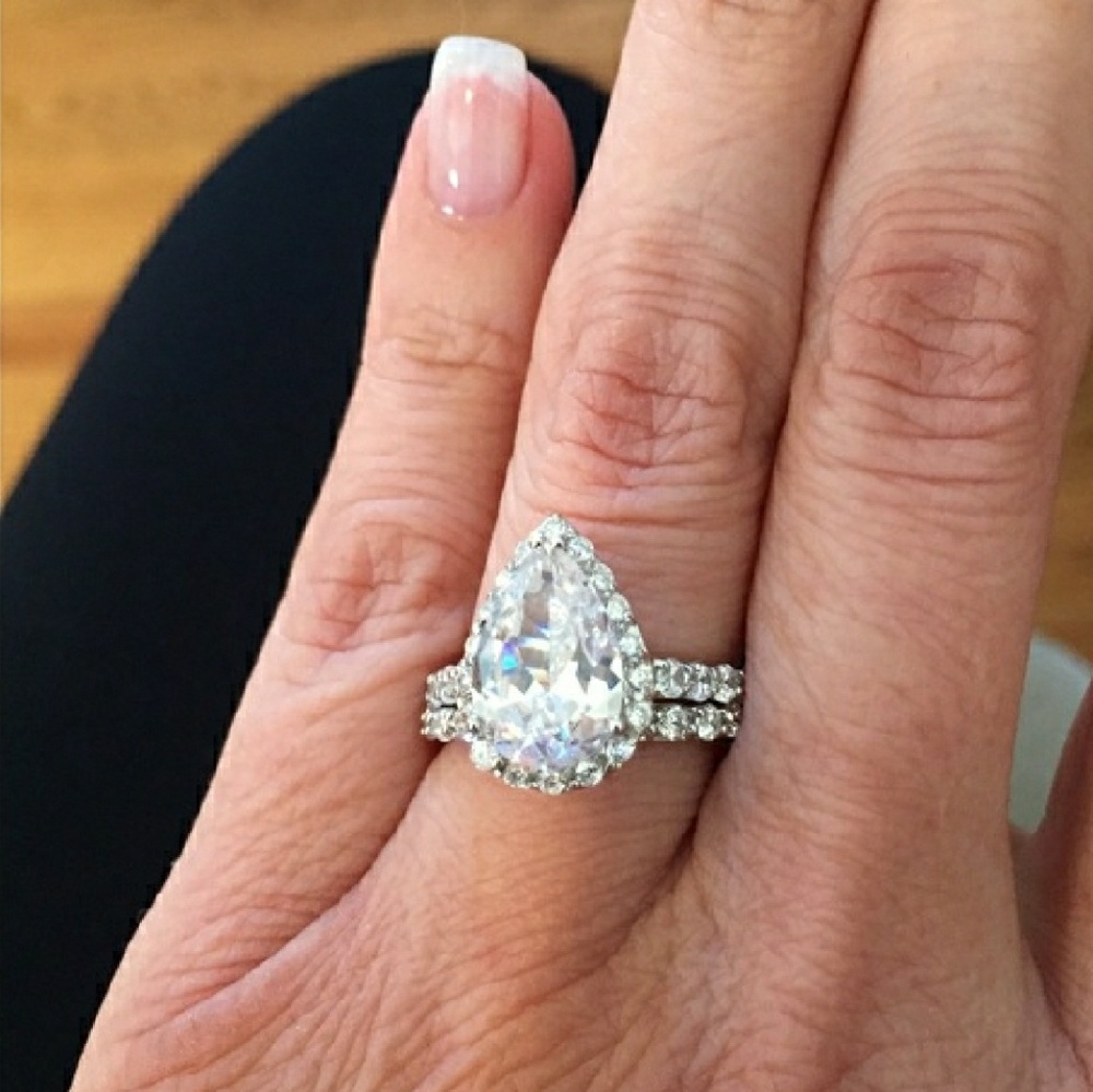 Stunning CZ 925 stamped wedding set