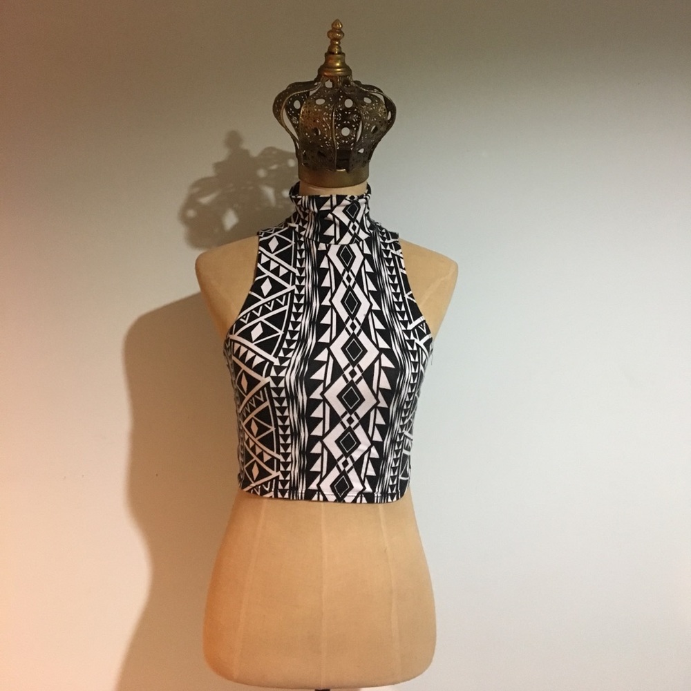Geometric crop top