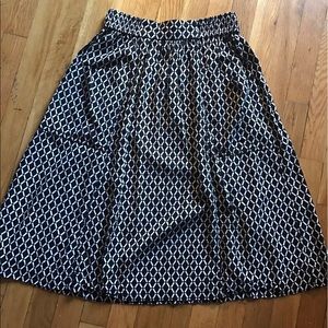 H&M Geometric Print Midi Skirt