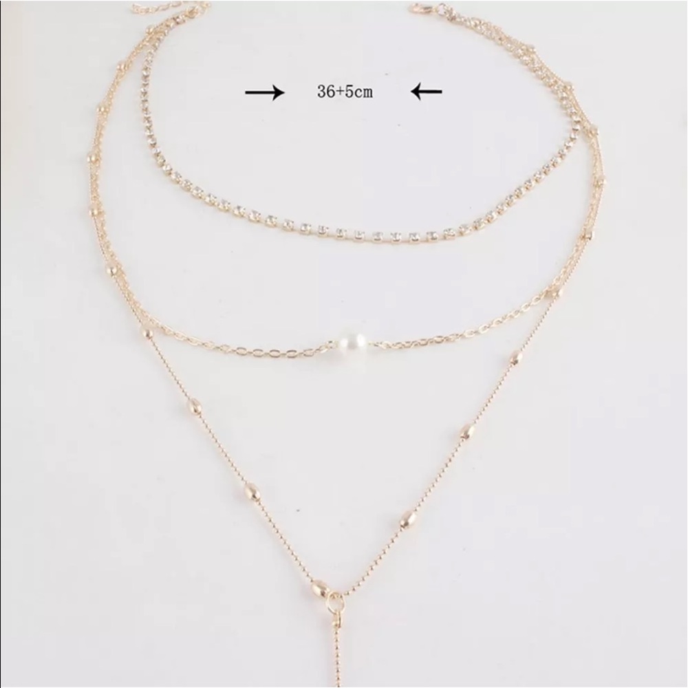 New✨ Rhinestone Choker Layered Necklace  😍✨ - Picture 3 of 6
