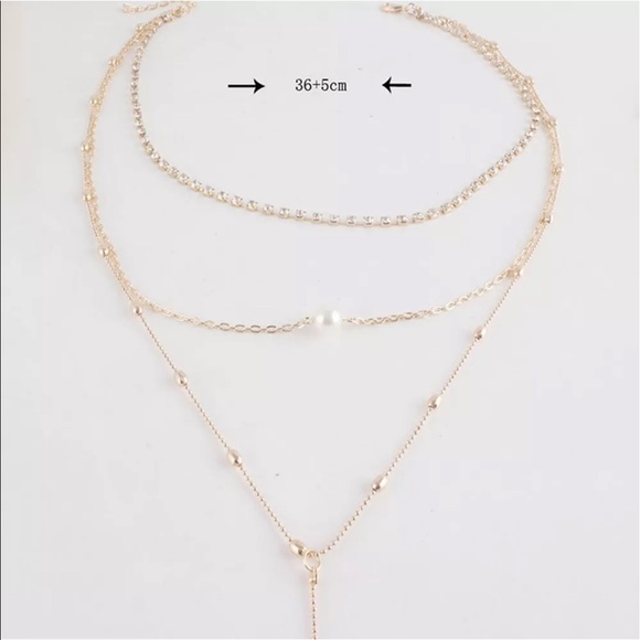 New✨ Rhinestone Choker Layered Necklace 😍✨ - Picture 3 of 6