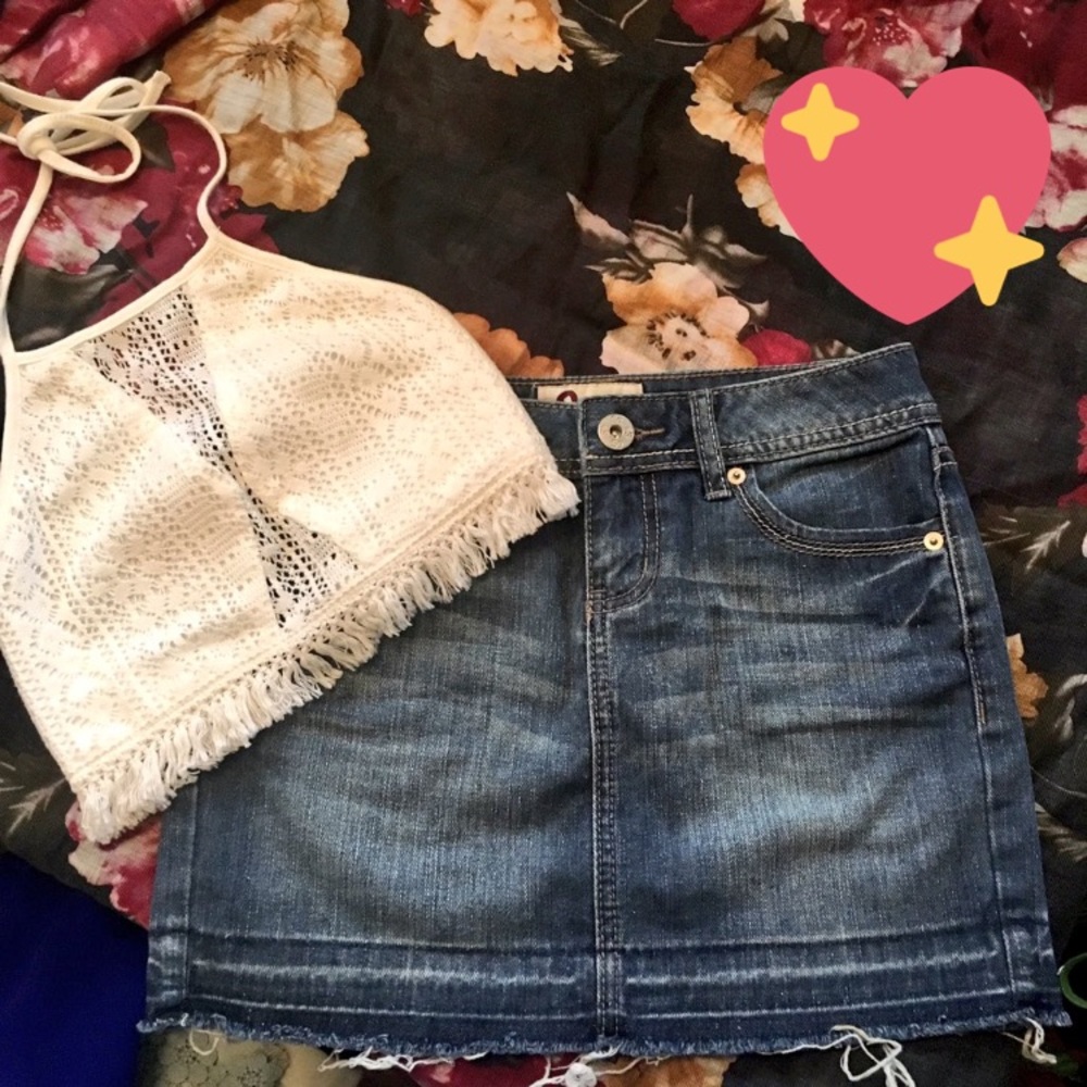 Skirt and crop top
